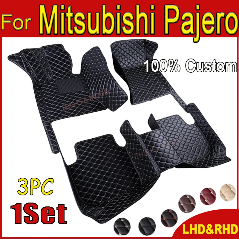 Car Floor Mats Parts For Mitsubishi Pajero (5 seats) 2024 2023 2022 2021 2020 2019 2018 2017 2016 2015 2014 2013 2012 2011 2010