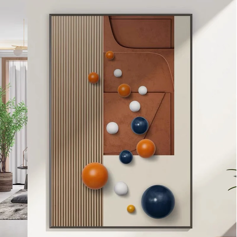Handmade Modern Abstract Relief Wall Art Painting 3D Stereoscopic Metal Ball Custom Size For Living Room Home Decor