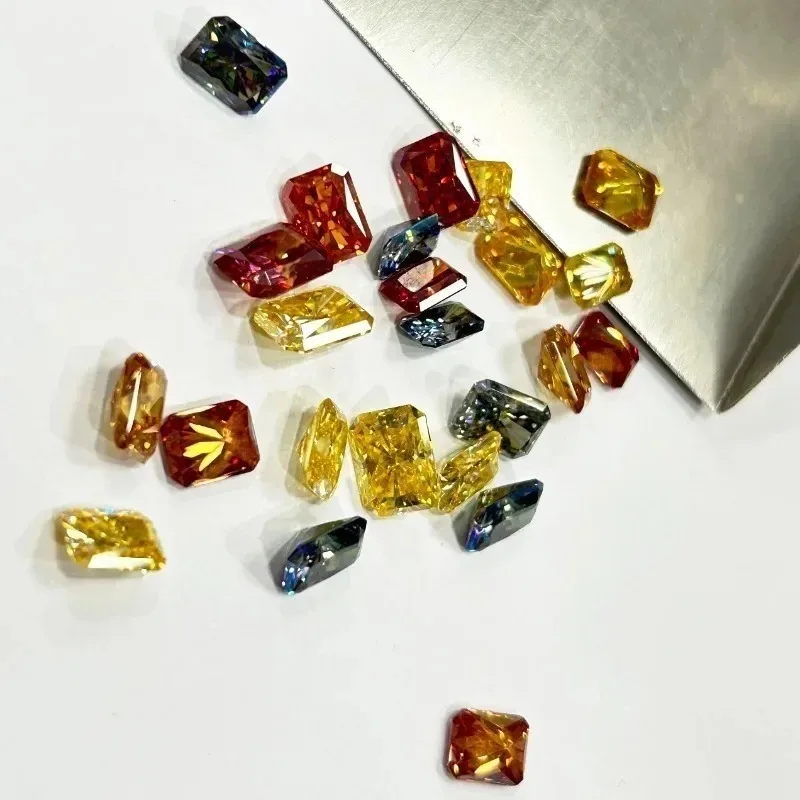 

Moissanite Stone Radiant Cut VVS1 Clarity Loose Gemstones for Custom Jewelry Making with Certificate