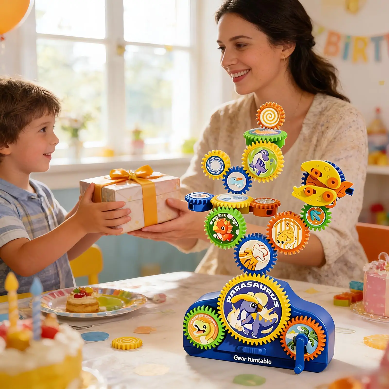 Zabawki z przekładniami Interaktywne klocki konstrukcyjne Zestawy z przekładniami dla dzieci Chłopiec Dziewczynka Rodzina Przyjaciele Uczniowie Dom Wewnętrzne Nauka