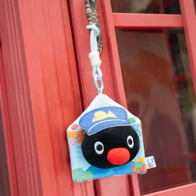 4pcs Pingu Penguin Merchandise Southern Letter Series Plush Doll Pendant Keychain Bag Hanging Ornament Trendy Decor Accessory view 5