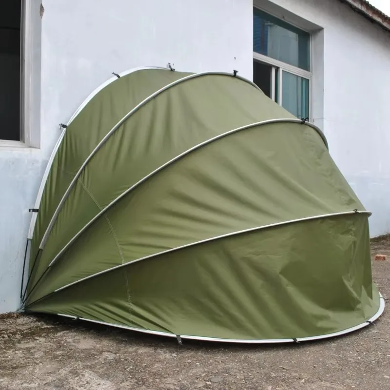 2026   Portable Outdoor Square Single-Layer Multifunctional Polyester Rainproof Tent Dust-Proof Canopy Bicycle Motorcycle Uti