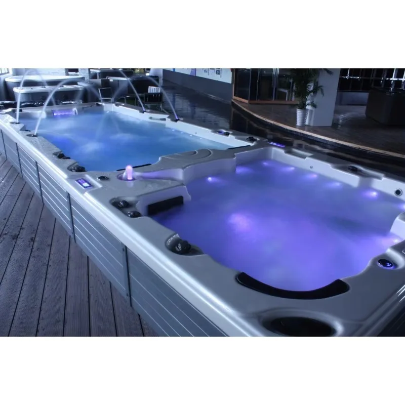 Massaggio da bagno grande indipendente all'ingrosso Nuoto all'aperto intelligente Piscina infinita Vasca idromassaggio Combo Hydropool Aqua Sport Swim Spa