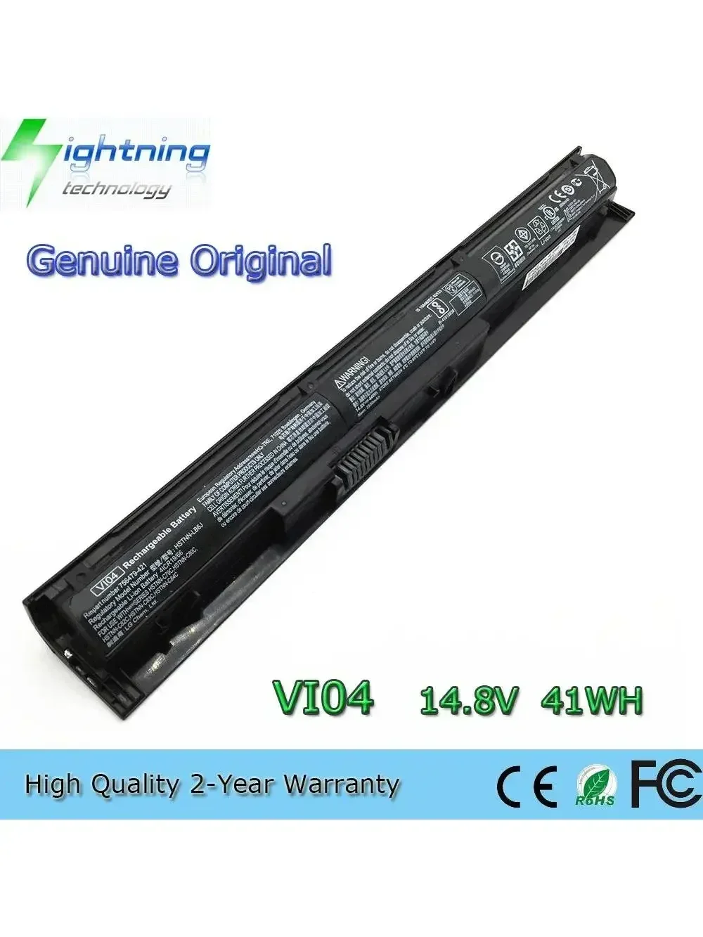Batterie d'ordinateur portable VI04 14,8 V 41 Wh pour HP Envy Pavilion 14 15 17 ProBook 440 445 450 455 Series, etc. etc.