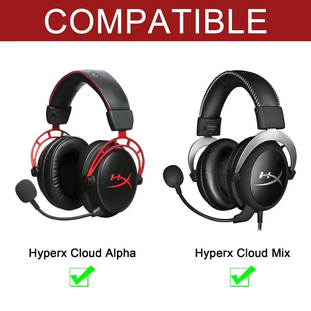 Cabo de extensão trançado náilon da substituição aux 3.5mm ofc para kingston hyperx nuvem mix alpha s gaming headsets fones de ouvido