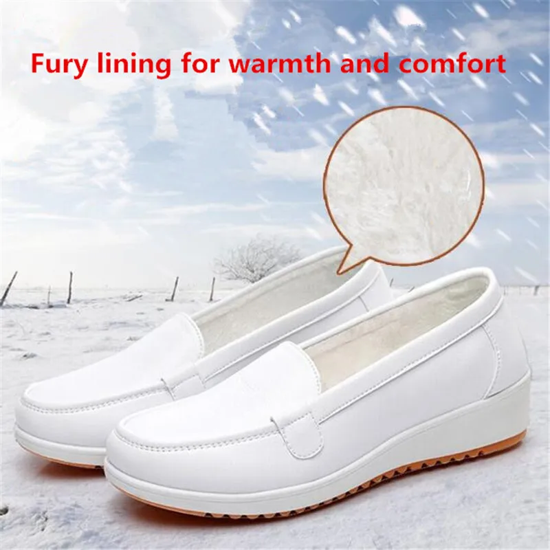 Wedges nurse shoes for women new single shoes soft soles breathable hollow out small white shoes hospital Flat bottom work shoes