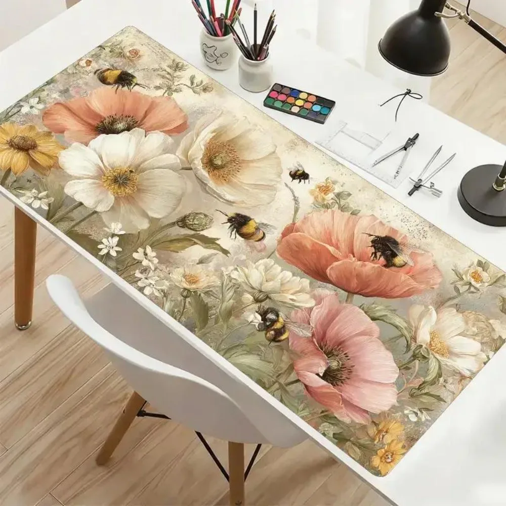 The theme of the urban bee protection program is the honey festival anti-slip mouse pad, desk pad, keyboard pad