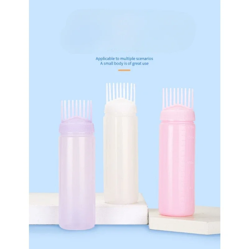 Hair Dye Applicator Refillable Shampoo Bottle Hair Oil Brush Bottles Root Comb Barber Hair Coloring Dyeing Styling Tools