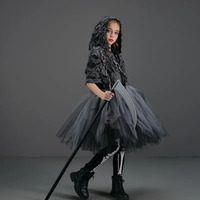 Halloween Girls Demon Horror Death Costume Cosplay Fancy Dress Party Accessories Medieval Hooded Cloak Clothing Party Clothes