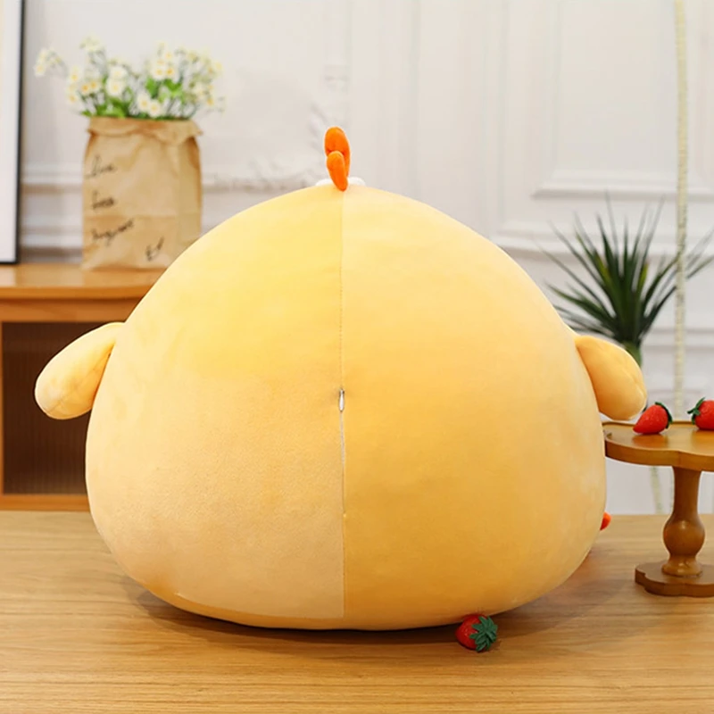 

20-80cm Down Cotton Chicken Stuffed Squish Yellow Chicken Plush Toy Cuddly Pillow Fuzzy Animal Doll Comforting Kids Toy Present