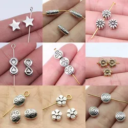 Flower Hole Beads Components Nail Charms Diy For Jewelry Making