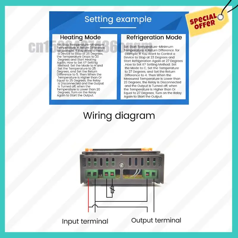 -ABJZ ZFX-7016K ذكي متحكم في درجة الحرارة العالية منظم الحرارة الرقمي 999 درجة مفتاح التحكم في الفرن #5