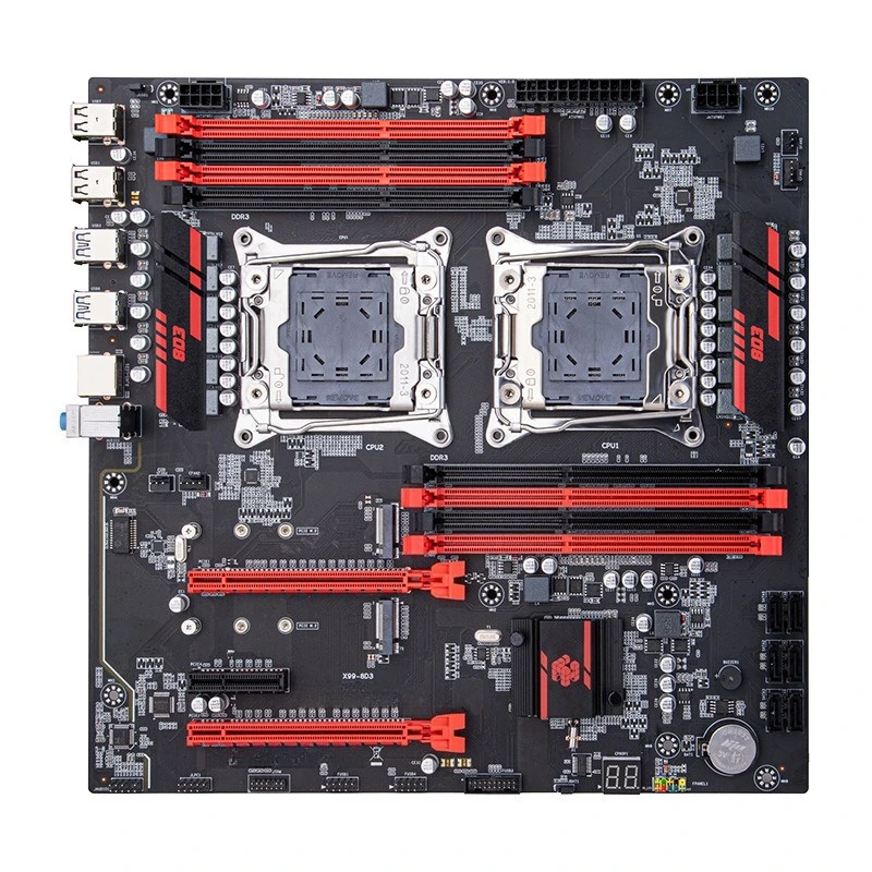 X99-8D3 Dual CPU Motherboard, High Performance Multi-task Mainboard for Game Studio, Design Rendering & Server Simulation