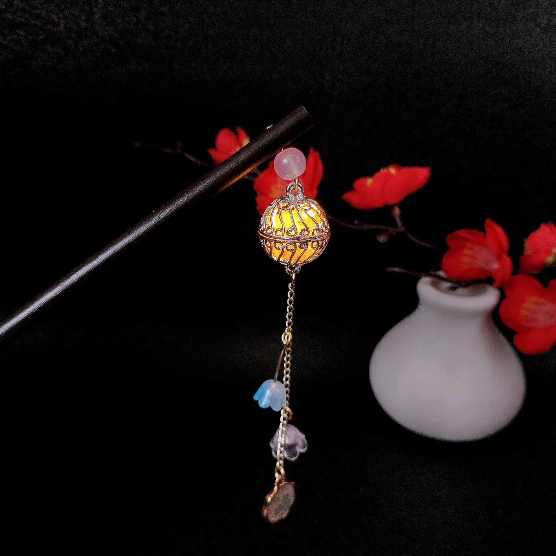 

Фонарики, кисточки, деревянные заколки, женские аксессуары Hanfu, шаговые заколки, головные уборы на каждый день в древнем стиле.