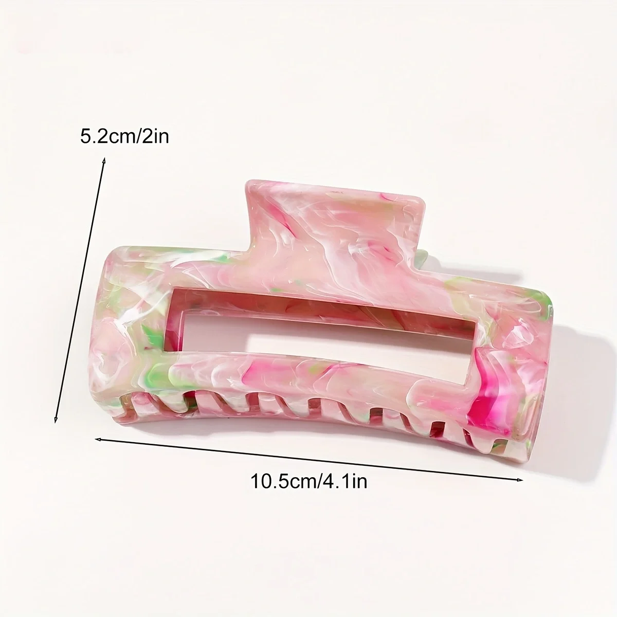 2Pcs Large Pink and Purple Marble Design Jaw Clips,Hair Claw Clips for Thick Hair,Strong Hold for Women Girls