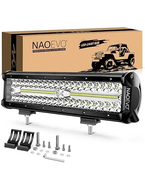 NAOEVO 12 Inch Car LED Light Offroad 4x4 Spotlights Fog Lamp WorkLight LED Bar For Truck Tractor Boat motorcycle Headlights