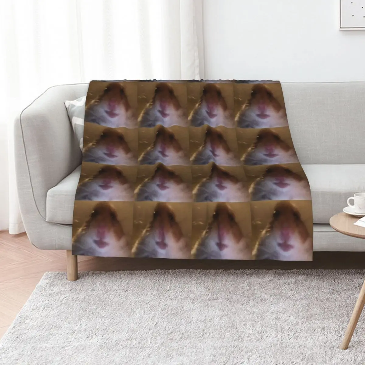Staring Hamster Throw Blanket Warm Winter beds Fashion Sofas Plaid Thermal cosplay anime Blankets