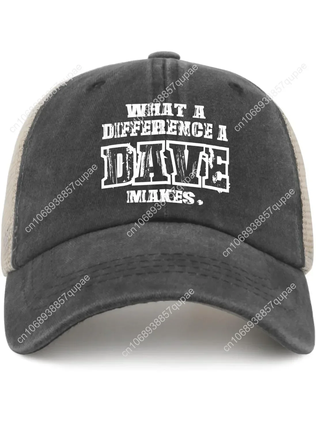 

Funny Hat What A Differences A Dave Makes Hat for Men Baseball Hats with Design Caps