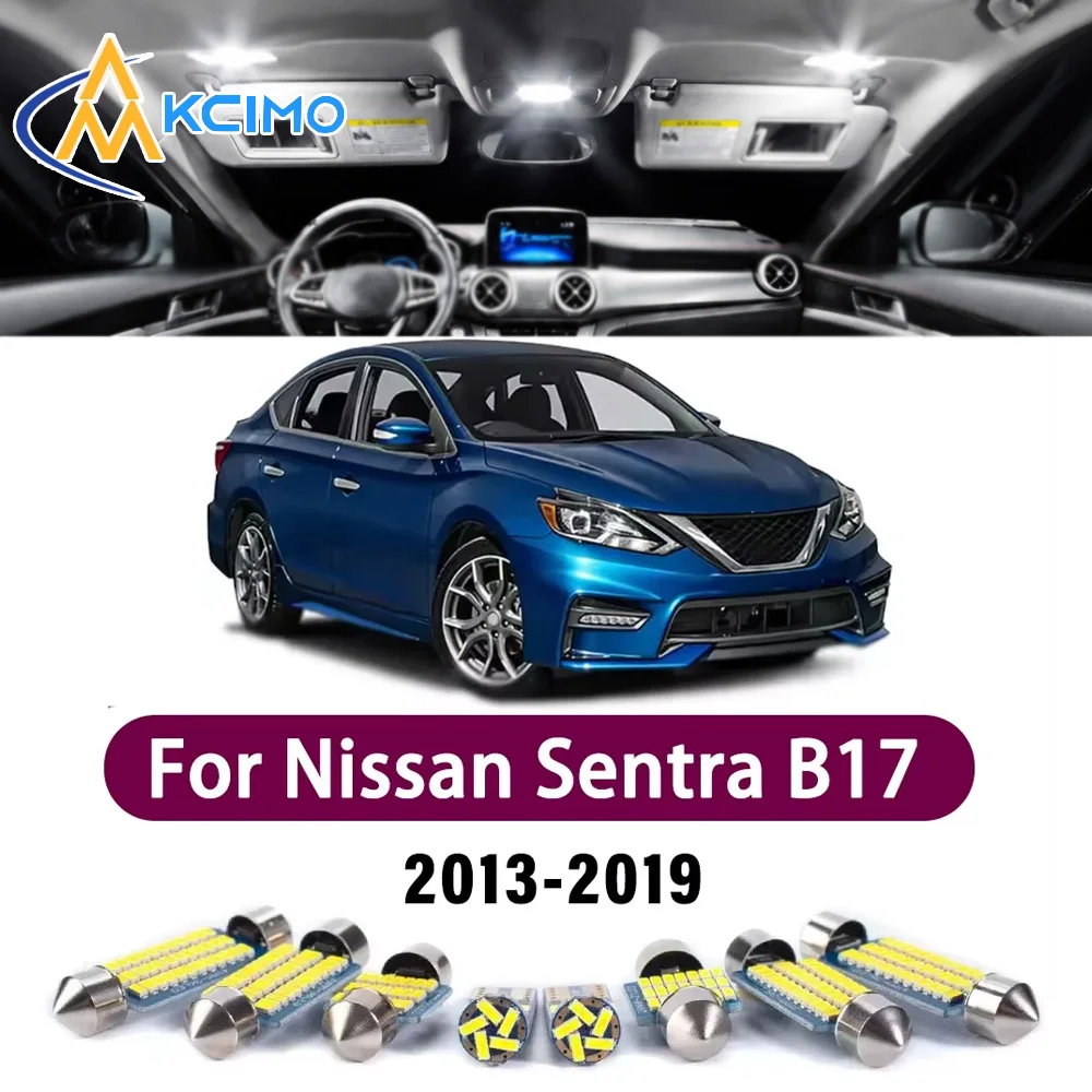 

New Canbus Number Plate Bulb For Nissan Sentra B17 2013-2019 Interior Reading Mirror Premium Error-Free Easy Install LED Lights