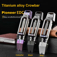 Y-START Pioneer Crowbar TC4 Titanium Alloy with Roller Clip Outdoor Camping EDC Defense Tool