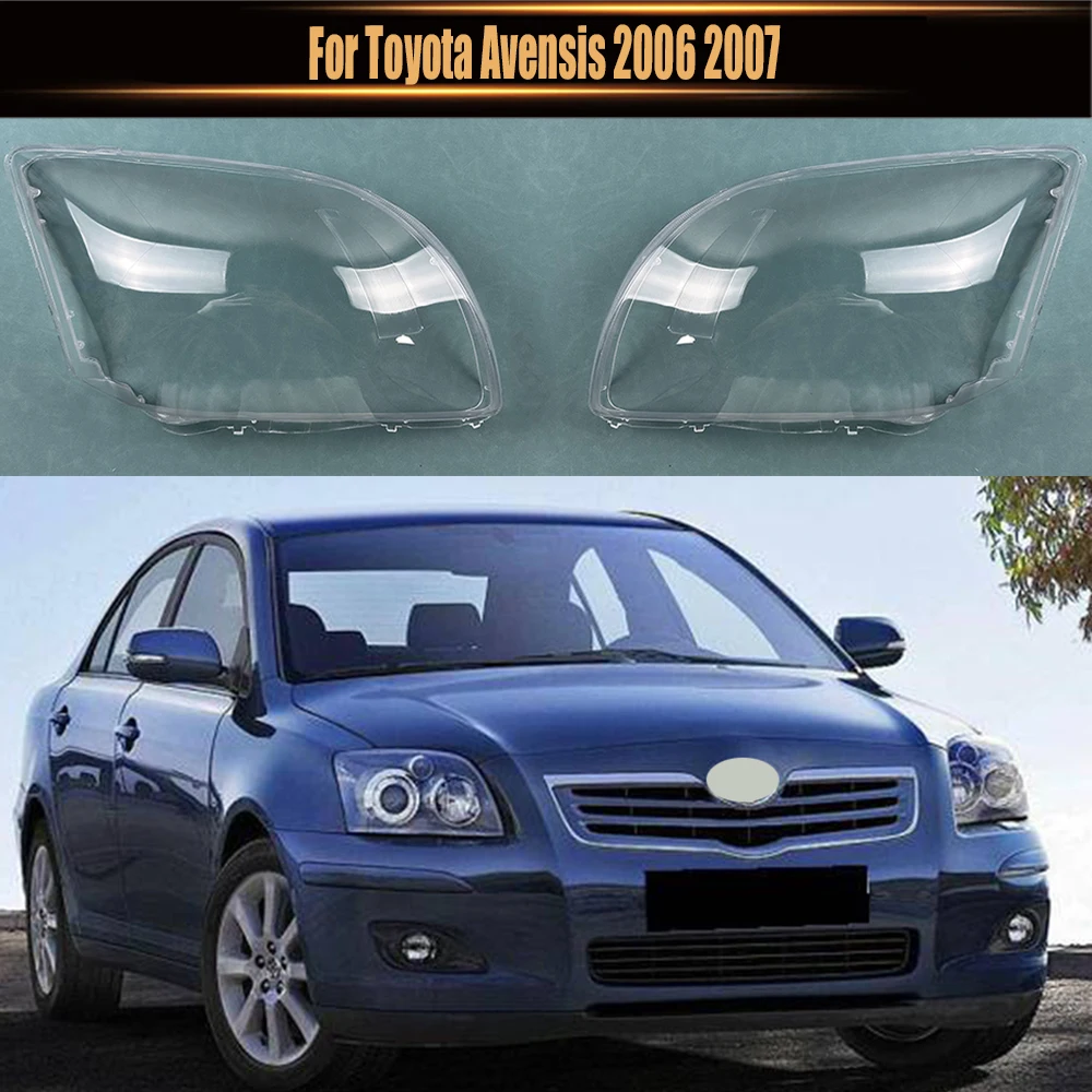 

For Toyota Avensis 2006 2007 Headlight Cover Lamp Shade Headlamp Shell Lampshade Transparent Cover Lens Plexiglass