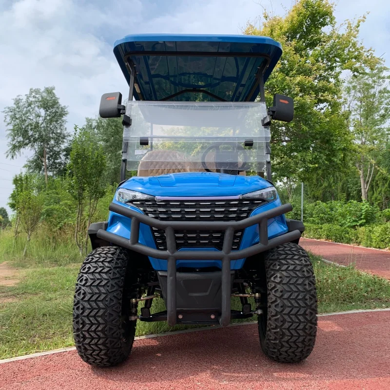 2026 Newest Design Advanced Electric Golf Cart Competitive Factory Price Golf Buggy Roof LED Light Strips Bumper Foot Pedal