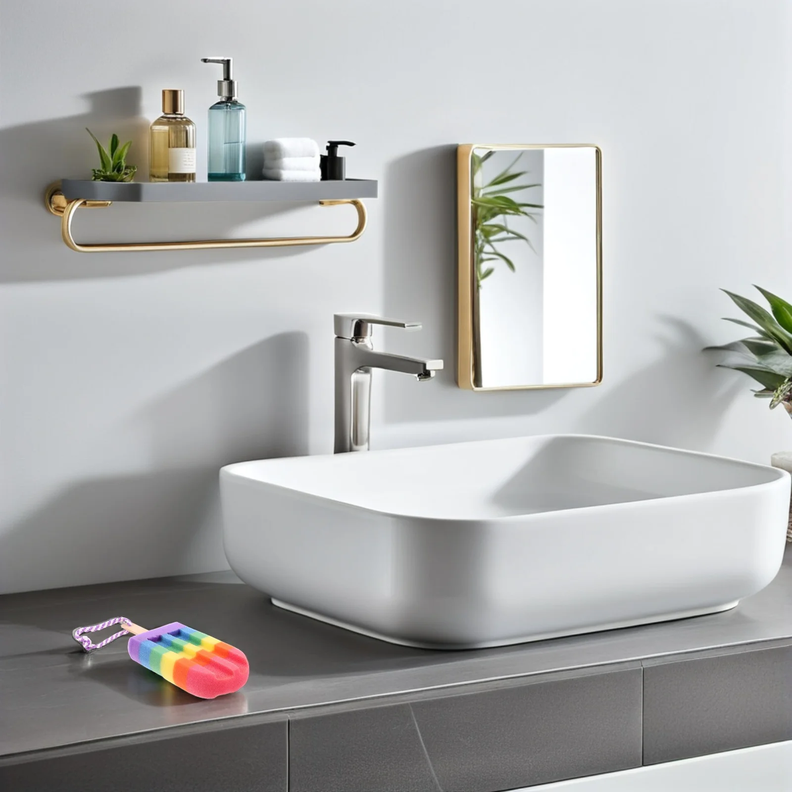 

4Pcs Cute Bath Sponge Body Scrubber Cream Shape Exfoliating Shower Sponge Back Washing Body Scrubber Novelty