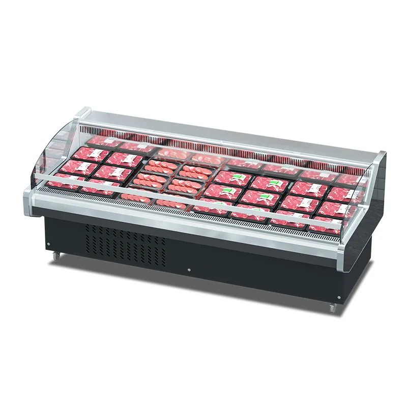 

supermarket Fresh pork Beef refrigerated display cabinet Horizontal herbal tea braised cooked food cabinet Fresh-keeping cabinet