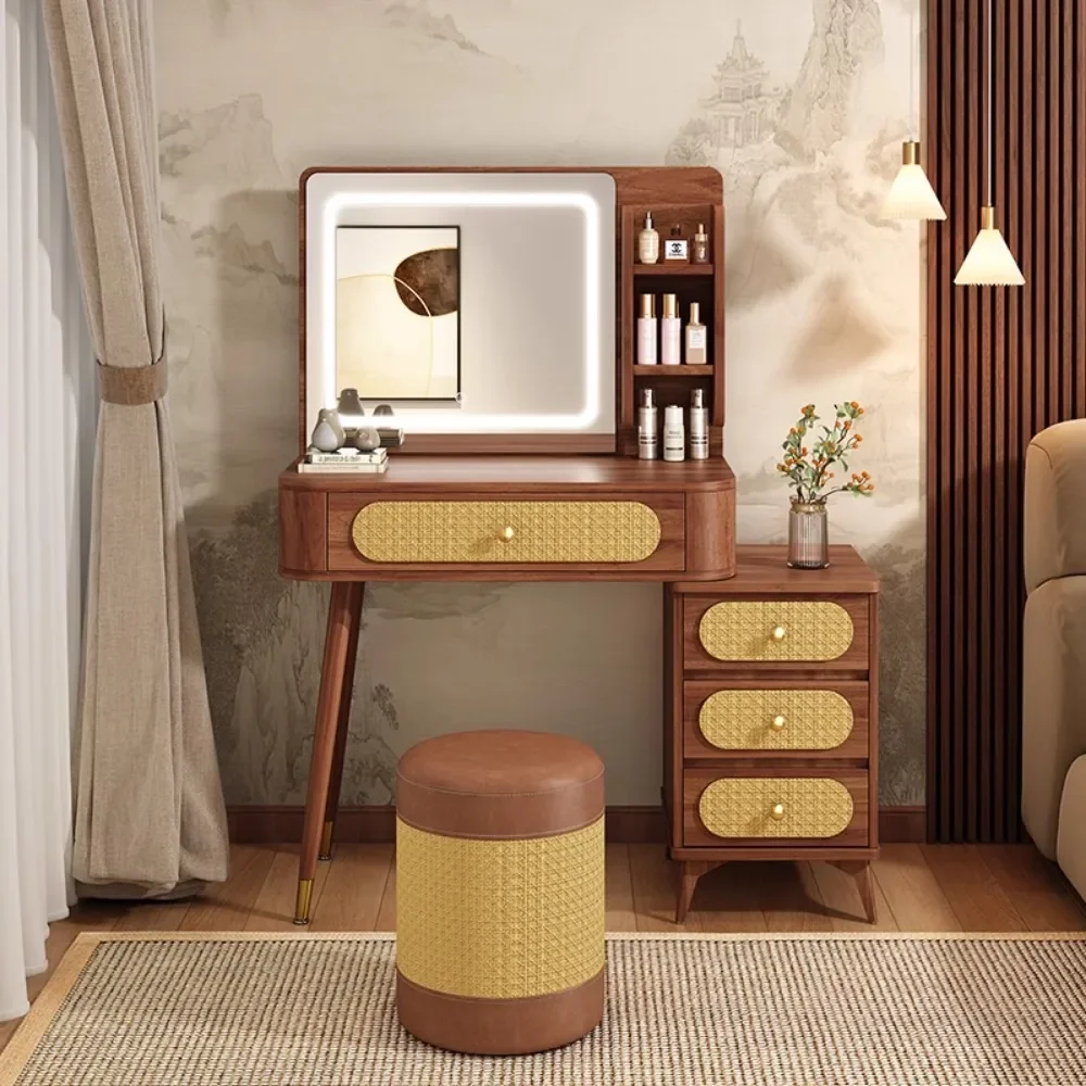 خمر مرآة خلع الملابس الجدول الفاخرة الفتيات الحديثة المنظمون أنيق خلع الملابس الجدول الجمال هدية Meuble دي Chambre روما ديكور #3