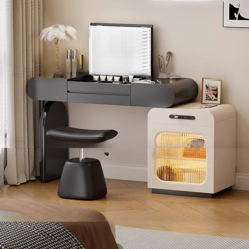 

Women Mirror Makeup Vanity Table Chair Bedroom Comfortable Vanity Table Stool Study Mesa De Maquillaje Lounge Suite Furniture