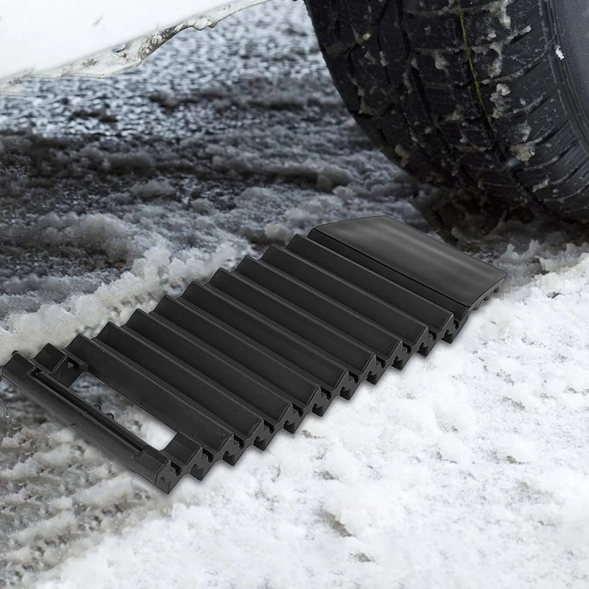 Durable Car Wheel Anti Skid Pad Car Tire Anti-skid Emergency Traction Mat for Snow, Mud, Ice, Sand Snow Extrication Plate