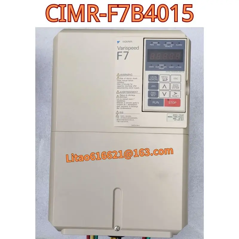 Used original frequency converter CIMR-F7B4015 15KW 380V functional test OK