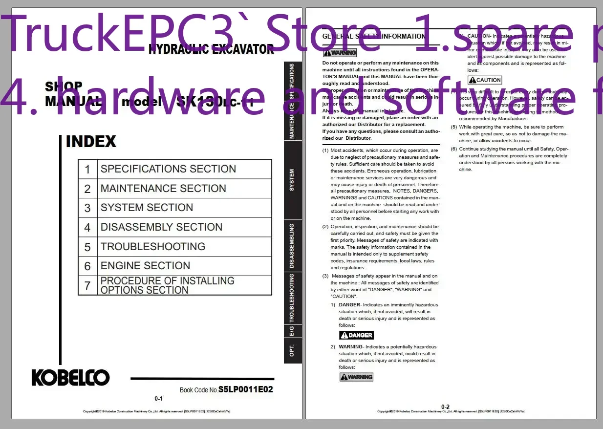 

TruckEPC3 Kobelco 17,57 ГБ Обновленный PDF в руководстве по магазине экскаваторов 2021 года