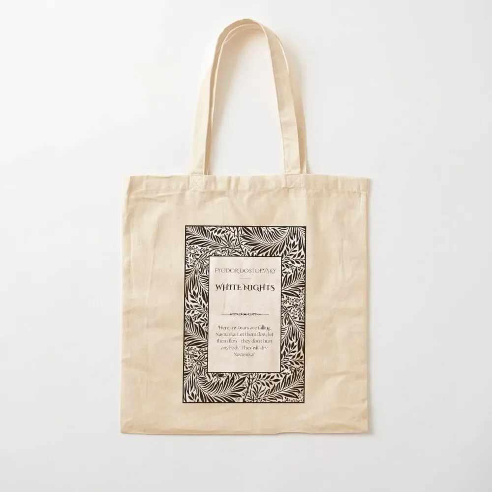 

White Nights - Fyodor Dostoevsky Book cover Tote Bag shopping bags foldable shopper bag women university shopper bag