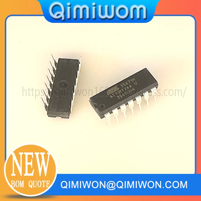 2PCS/LOT  New Original ATTINY24A-PU  DIP-14