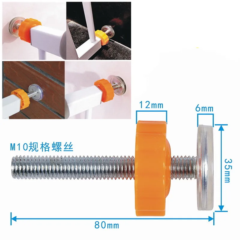 Baby Pet Safety Stairs Gate Screws/Bolts with Locking Nut Spare Part Accessories Kit Baby Safety Doorways Wall Protector Cup Pad