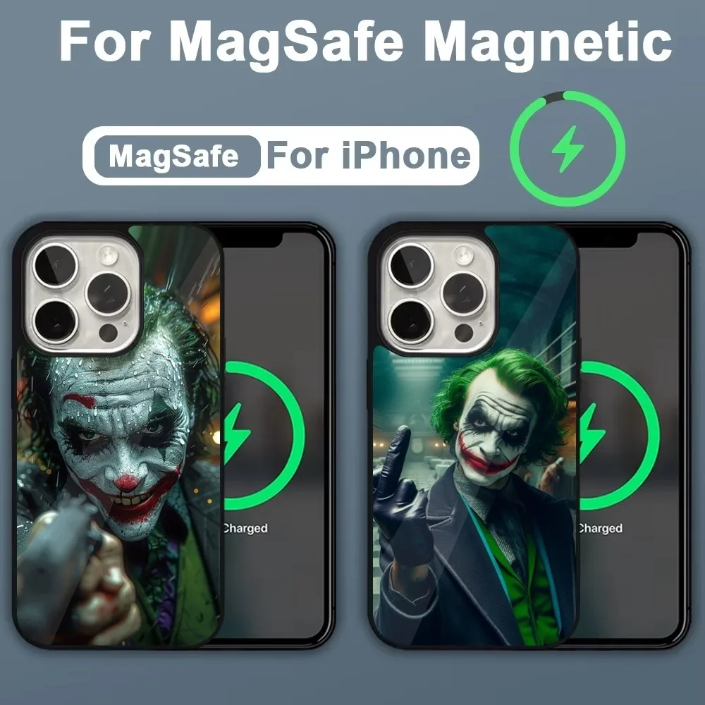 Cool J-Jokers-C-Clown Magsafe Magnetic Phone Case Coque For IPhone 16 15 14 13 12 11 Pro Xs Max Mini Plus Funda