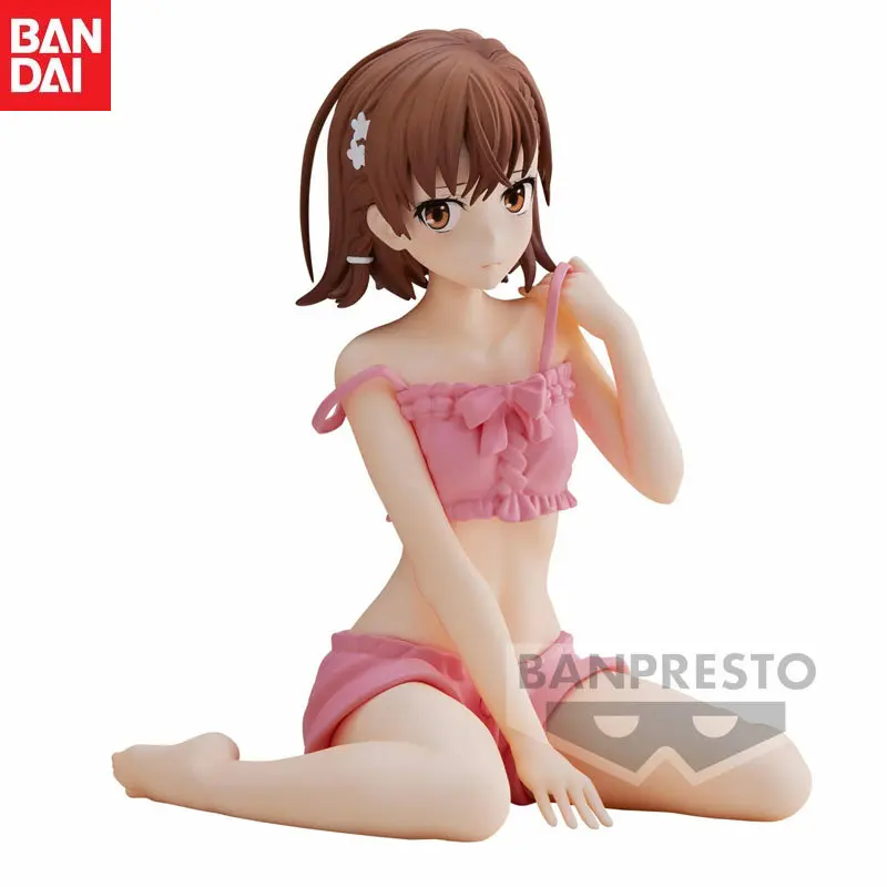 

In Stock Bandai Original Banpresto Relax Time Anime Toaru Kagaku No Railgun Misaka Mikoto Action Figure Model Children's Gifts