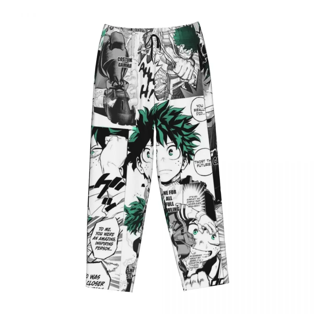 

Custom My Hero Academia Deku Manga Collage Women Pajama Pants Lounge Sleep Sleepwear Bottoms with Pockets