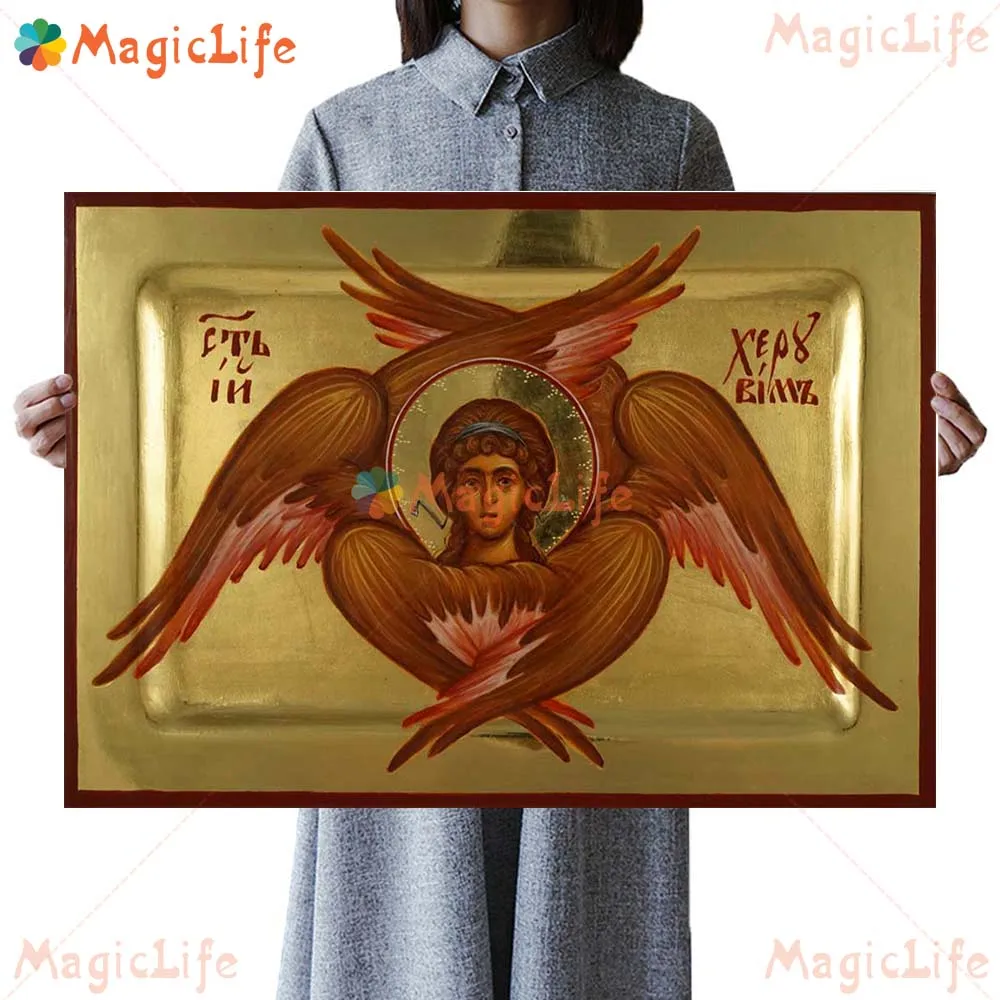 Last Supper Hospitality of Abraham St Archangel Michael Wall Pictures For Church Poster Wall Art Canvas Painting Unframed
