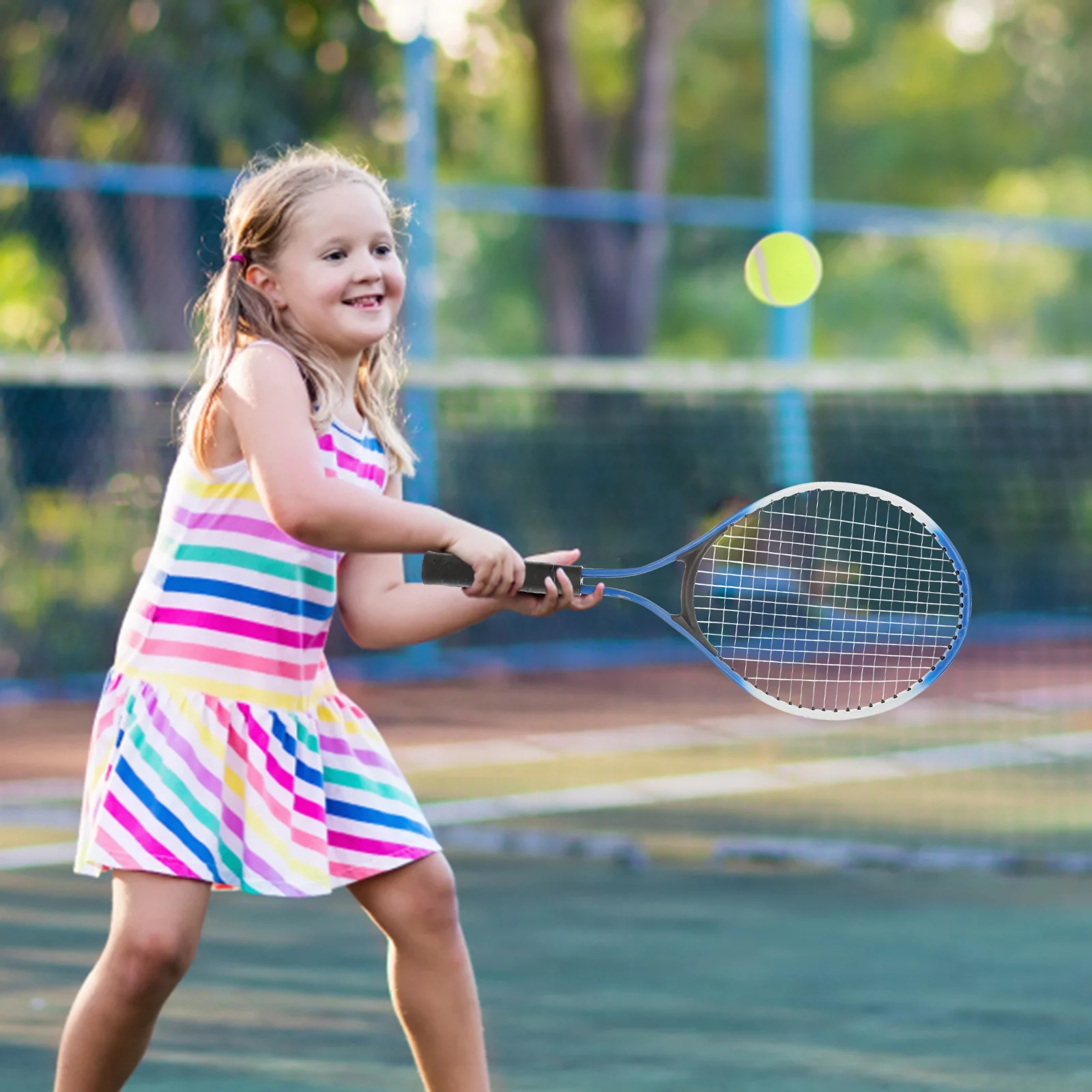 1 Set Mini Alloy Tennis Racket Parent-Child Sports Game Toys Playing Game Plaything Sports Supplies for Children Teenagers
