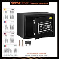 VEVOR Fingerprint Locks Safe Deposit Box 0.8/1.7/2.1 Cubic Feet Digital Electronic Secret Hidden Piggy Bank for Store Money Guns