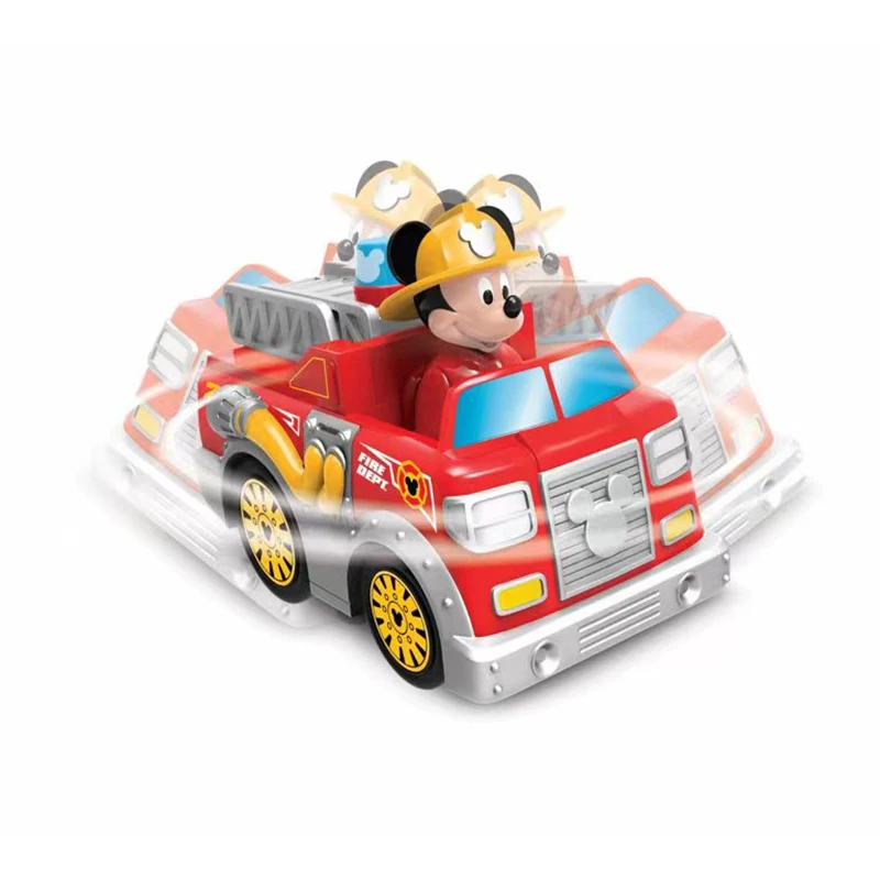 Disney Mickey Mouse Minnie Remote Control Fire Truck 360 Degrees Rc Electric Remote Control Car Boy Puzzle Toy Festival Gifts