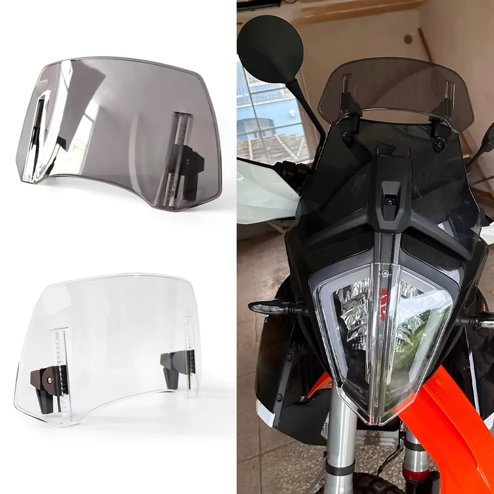 Motorcycle Adjustable Windshields Extension Windscreen Spoiler Wind Deflector Protection For 1190 RC8 R 1290 Super R/GT