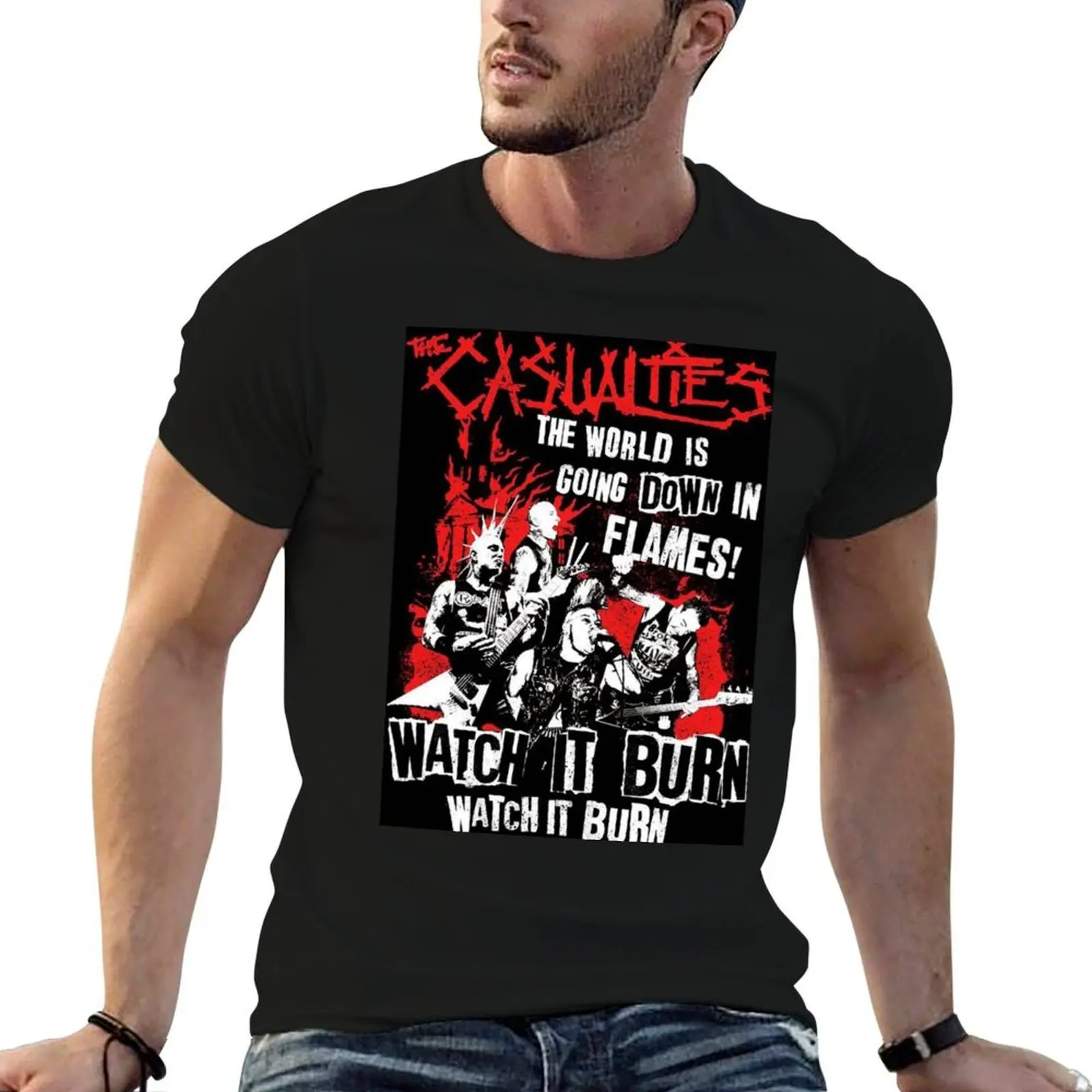 the world is going down in flames? T-Shirt funny gifts clothes black t shirts for men