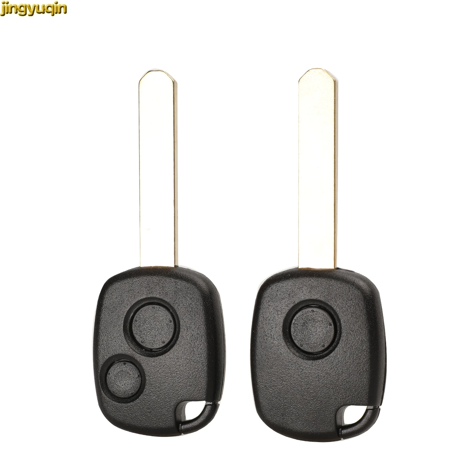 Jingyuqin Remote Car Key Shell for Honda Odyssey Uncut Blade Key Case Car-styling 1/2 Buttons Key Case Cover Fob