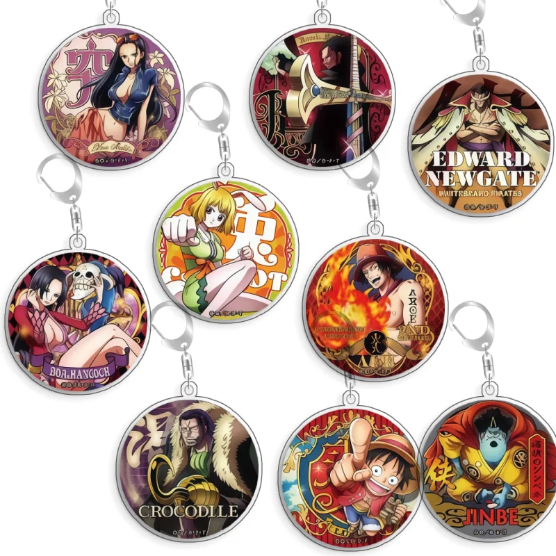 

Keychain OP OPTCG Silvers Rayleigh SirCrocodile Backpack Pendant Anime Game Fans Gift Recycled Acrylic Decoration Rare Card Toy