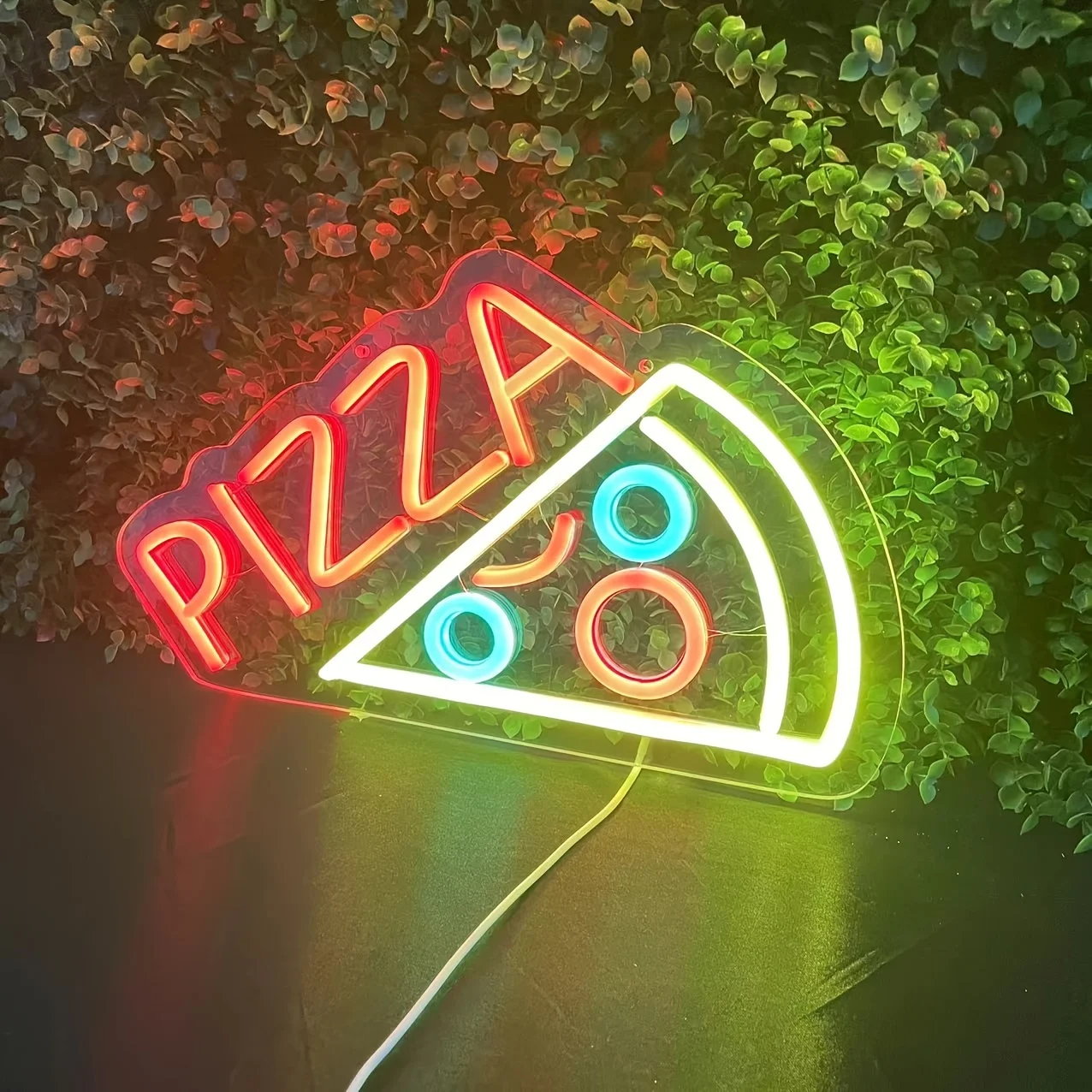 Neon Pizza do dekoracji pizzy, neon w kształcie pizzy, neon LED do pizzy do restauracji, kuchni, sklepu, imprezy, zasilany przez USB