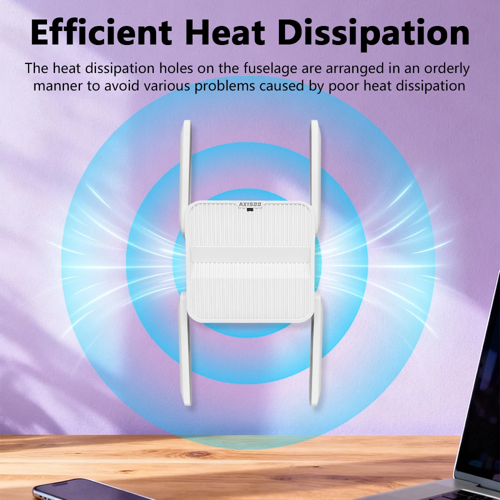 OPTFOCUS 1500Mbps واي فاي مكرر ثنائي النطاق Wifi6 اللاسلكية المدى موسع مكبر للصوت 2.4 جيجا هرتز 5 جيجا هرتز AX1500 إشارة الداعم #3