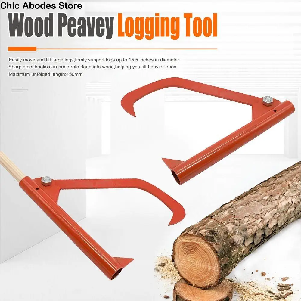 

Rustproof Log Splitter Tool Heavy Duty Portable Design Wood Puller Timber Handling Labor-Saving Log Puller Backyard Use